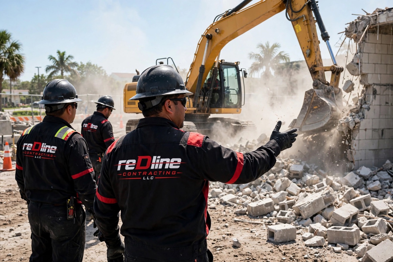 Demolition Services — reDline Contracting at work