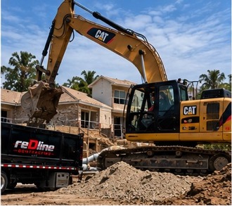 reDline equipment moving material on site